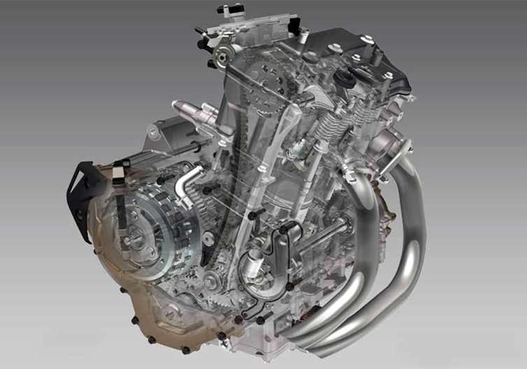 CRF1000Lのエンジン