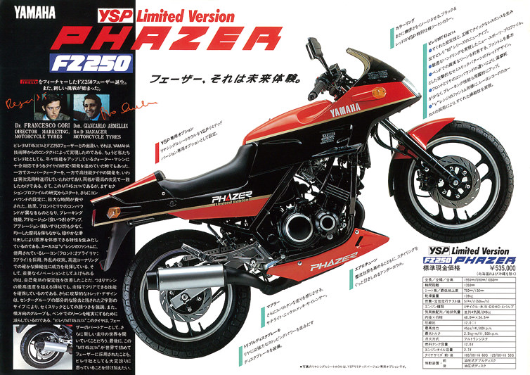 FZ250PHAZER（1HX/1KG） -since 1985- - バイクの系譜