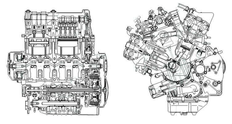 NR750エンジン断面図
