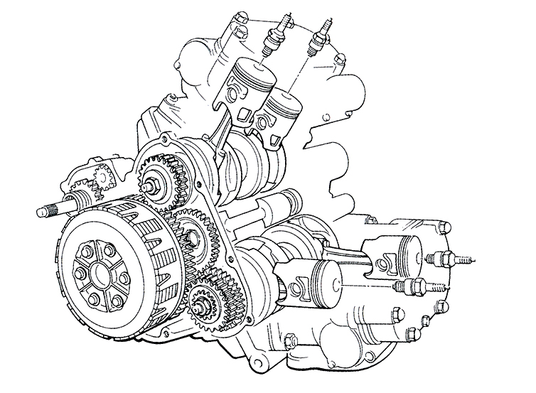 RZV500Rのエンジン